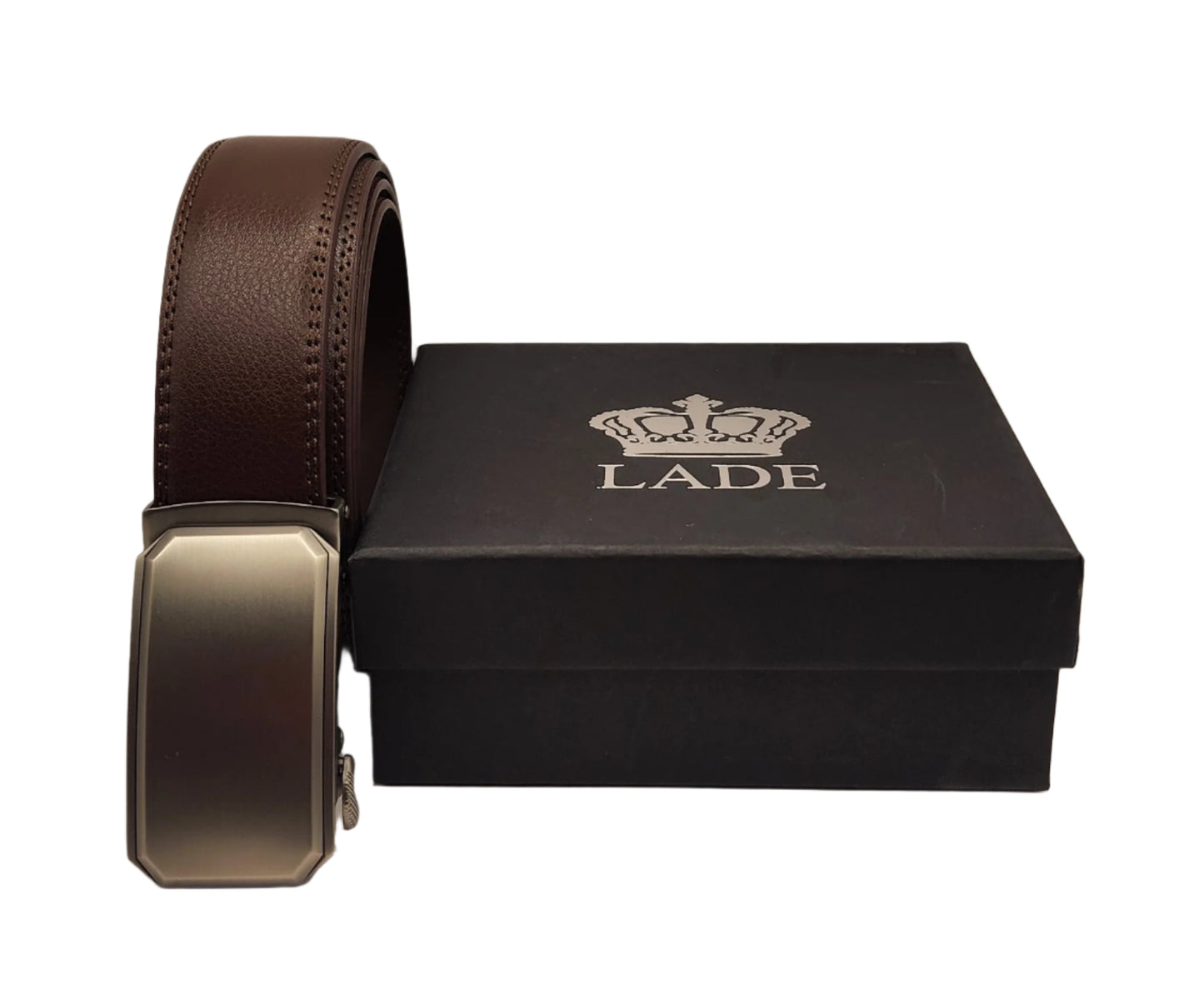 LADE Ratchet Belt - Men- Brown Belt/ Silver Buckle