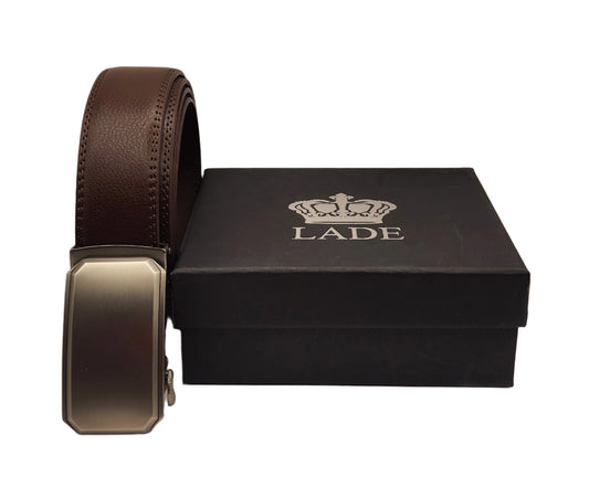 LADE Ratchet Belt - Men- Brown Belt/ Silver Buckle