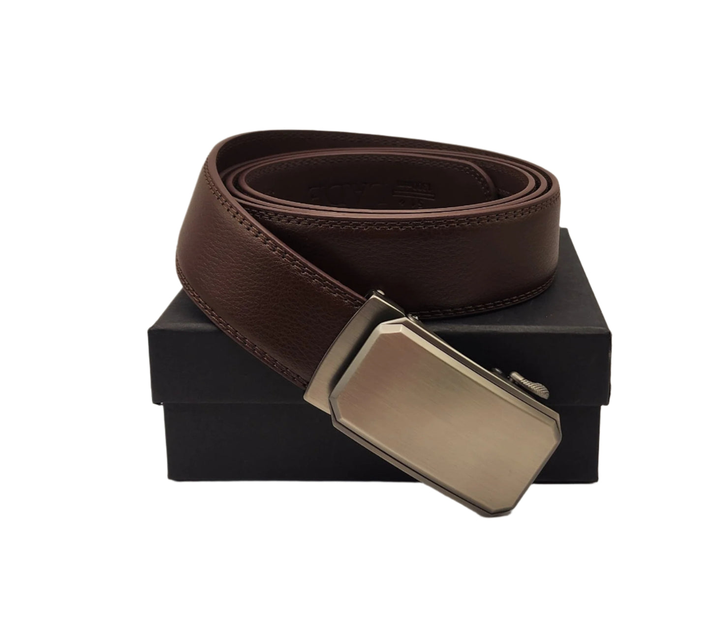 LADE Ratchet Belt - Men- Brown Belt/ Silver Buckle