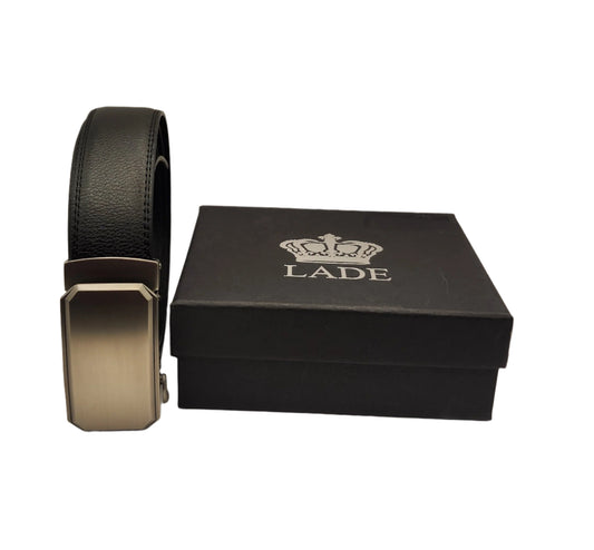 LADE Ratchet Belt-Men-Black Belt/Silver Buckle