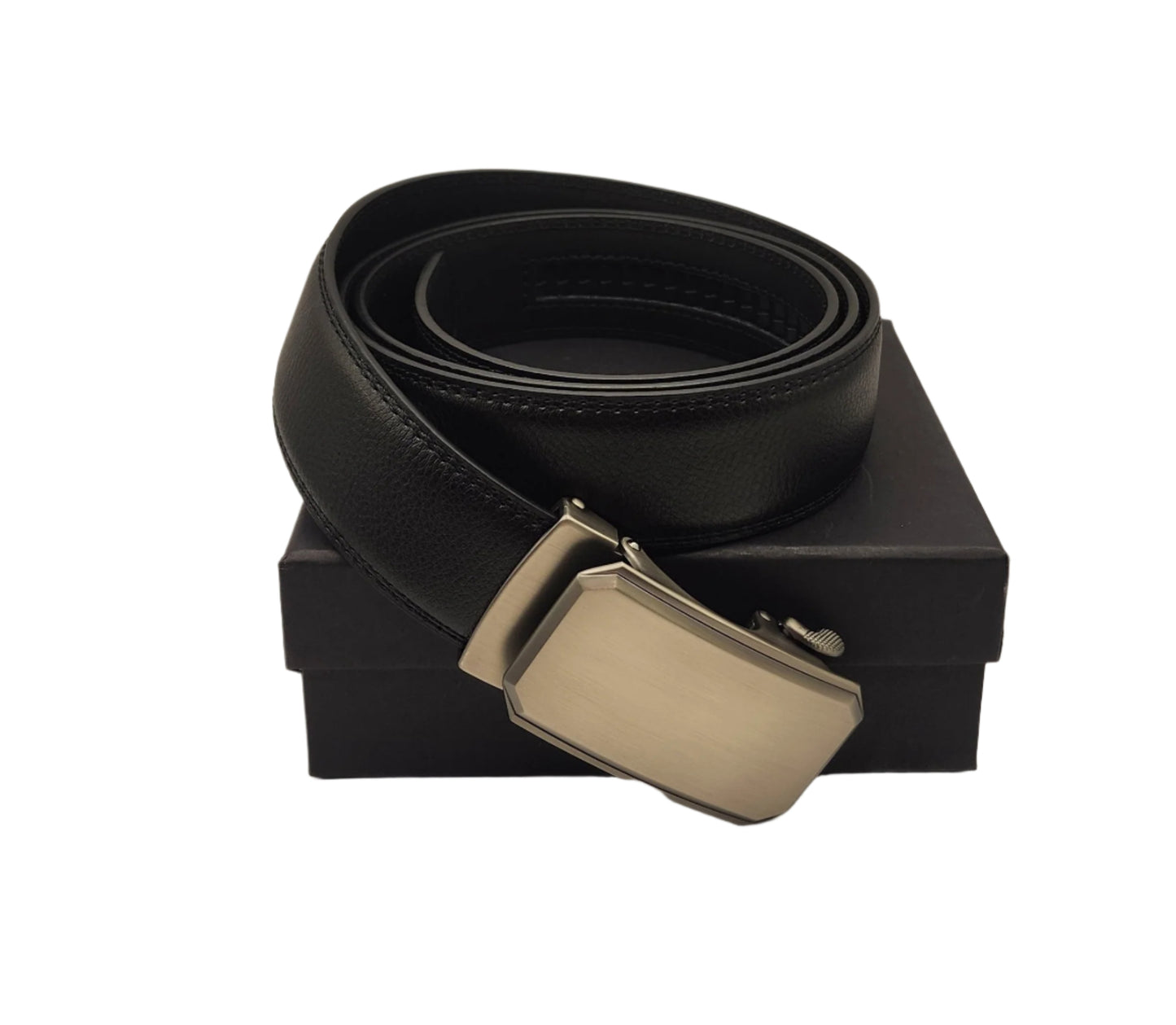 LADE Ratchet Belt-Men-Black Belt/Silver Buckle