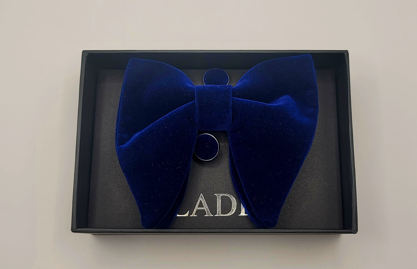 LADE Pre-Tied Velvet Bow Tie -Men-Navy Blue