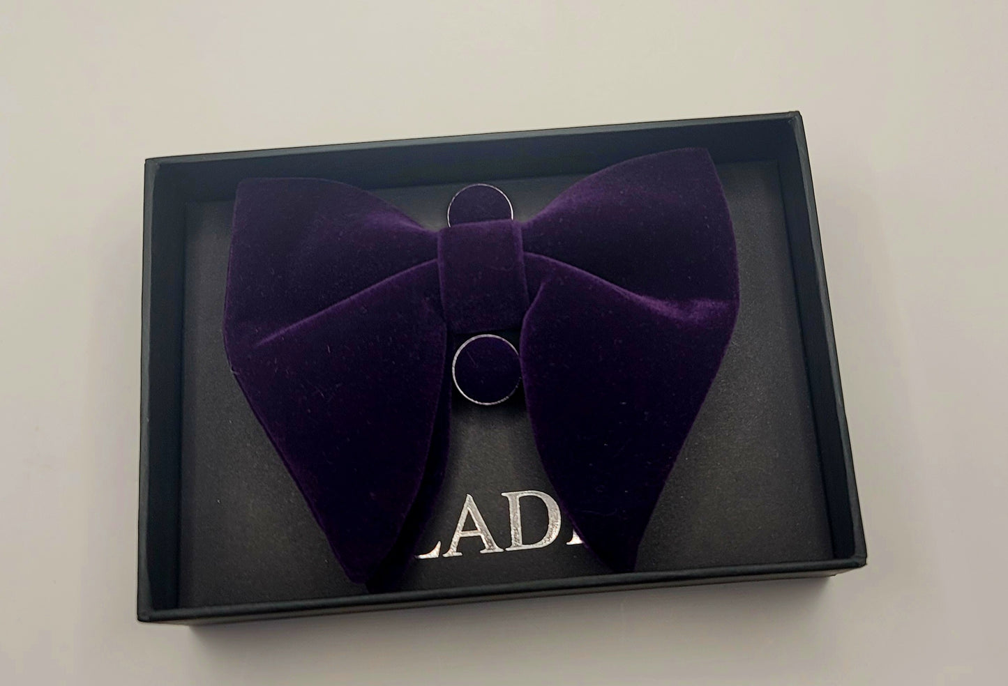 LADE Pre-Tied Velvet Bow Tie-Men-Purple