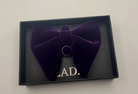 LADE Pre-Tied Velvet Bow Tie-Men-Purple