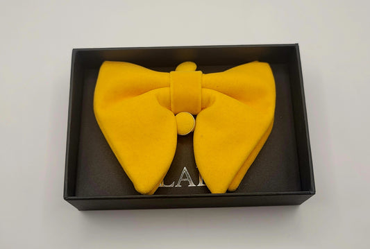 LADE Pre-Tied Velvet Box Tie -Men-Yellow