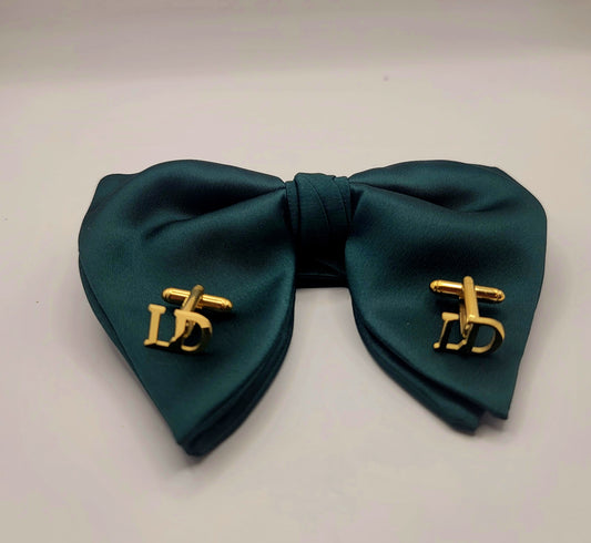 LADE Pre-Tied Silk Satin Bow Tie