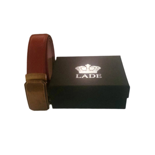 LADE Ratchet Belt-Men-Tan Belt/ Rustic Buckle